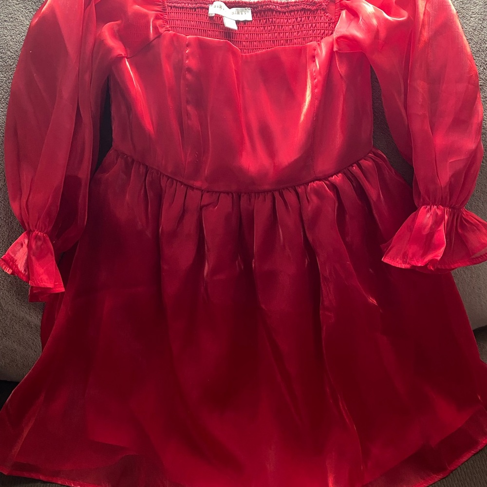 Thirty Thirty Red Smocked Dress
